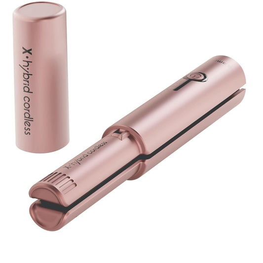 GAMMA+ X-Hybrid Cordless Flat Iron with Aluminum Plates, Travel Size for Quick Touch-Ups