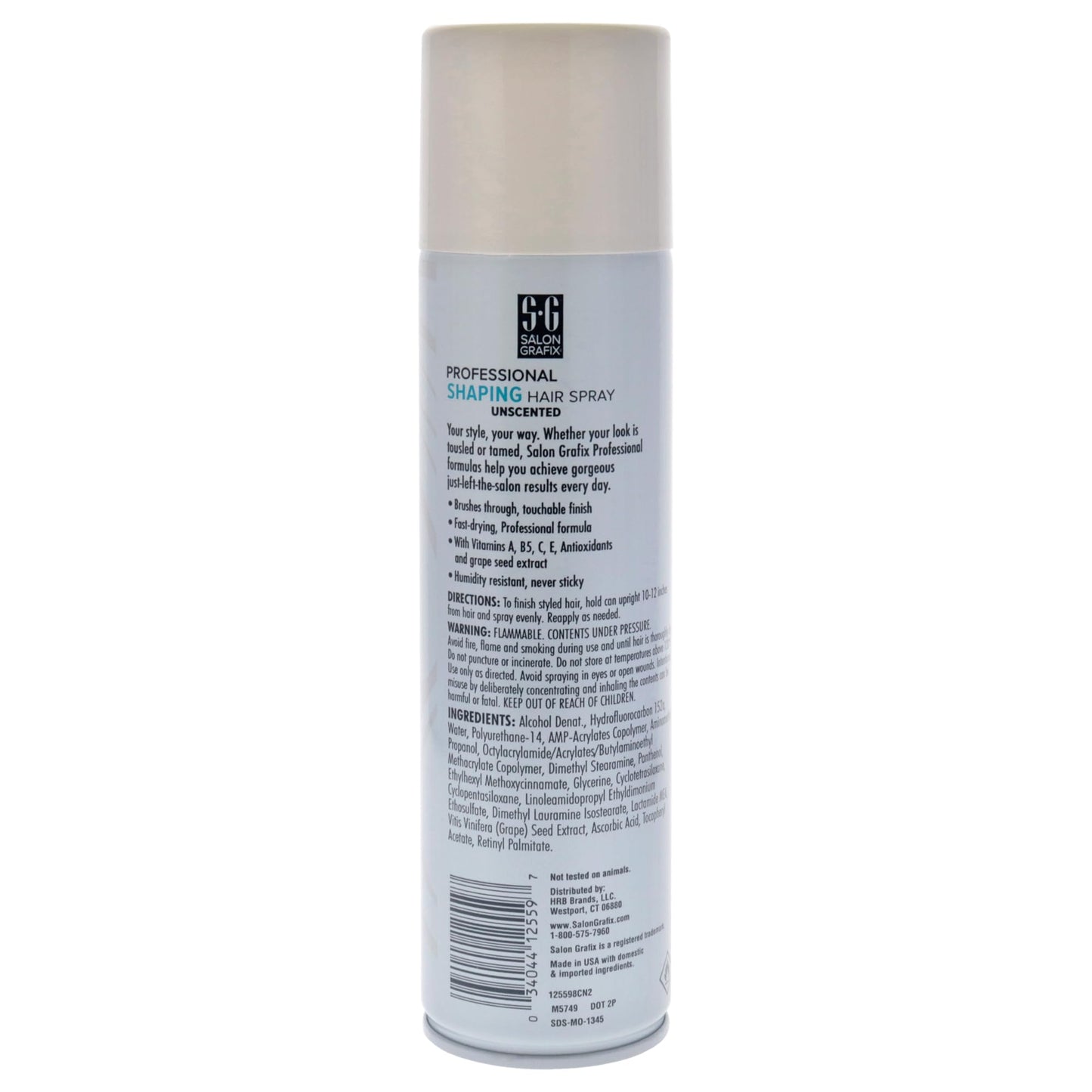 Dark Gray Salon Grafix Shaping Hair Spray Super Hold - Flexible and Brushable - Hairspray for Women and Men - Professional Quality Results - Unscented - 10 oz