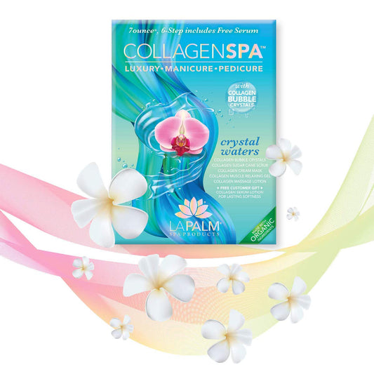 White Smoke La Palm Collagen Spa Luxury Manicure and Pedicure with Collagen Bubble Crystals - Crystal Waters (4 Packs)