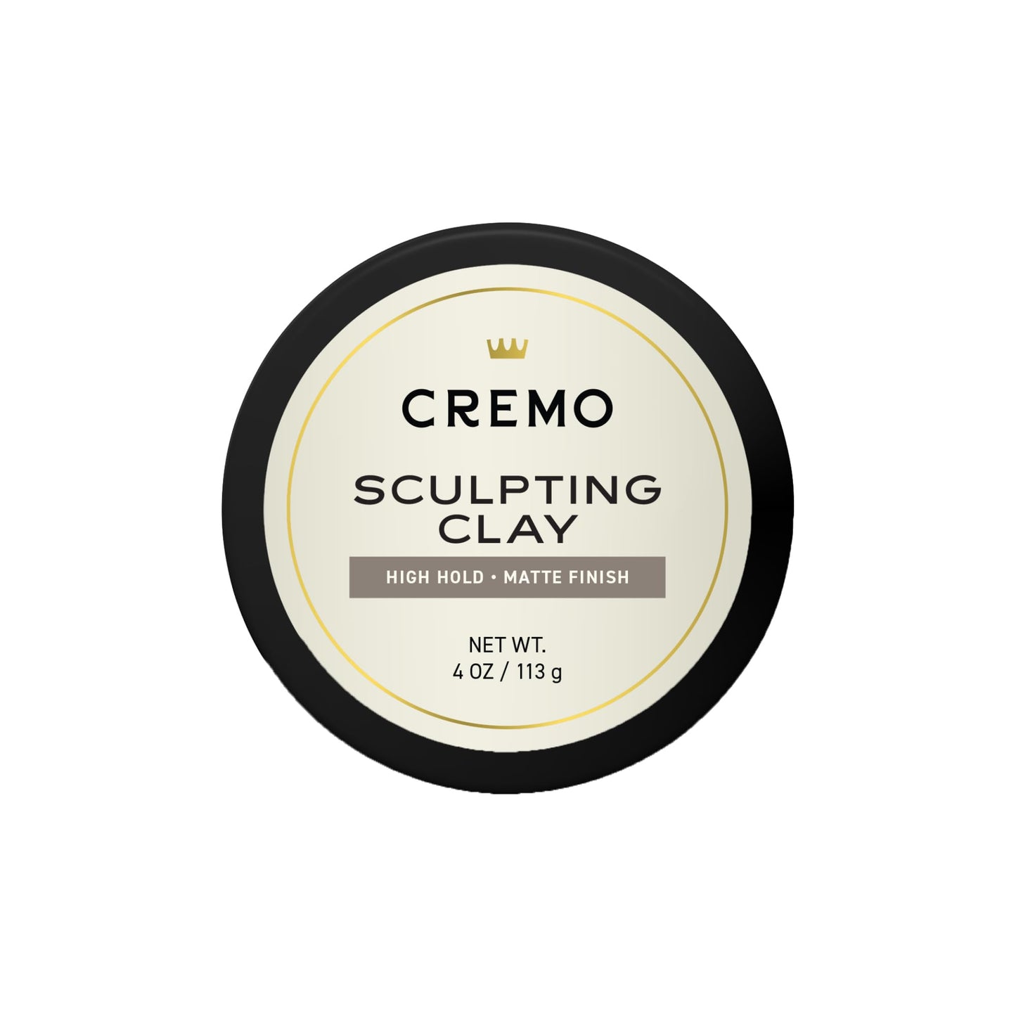 Cremo Mens Hair Clay, Premium Barber Grade Sculpting Clay for Hair Styling, High Hold, Matte Finish, 4 Oz