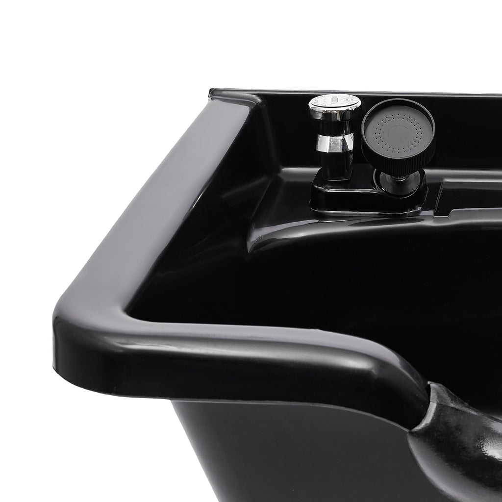 Professional Shampoo Bowl, ABS Salon and Spa Hair Sink with Retractable Spray Head, Shampoo Salon Sink for Beauty Salon, Barber Store, Home