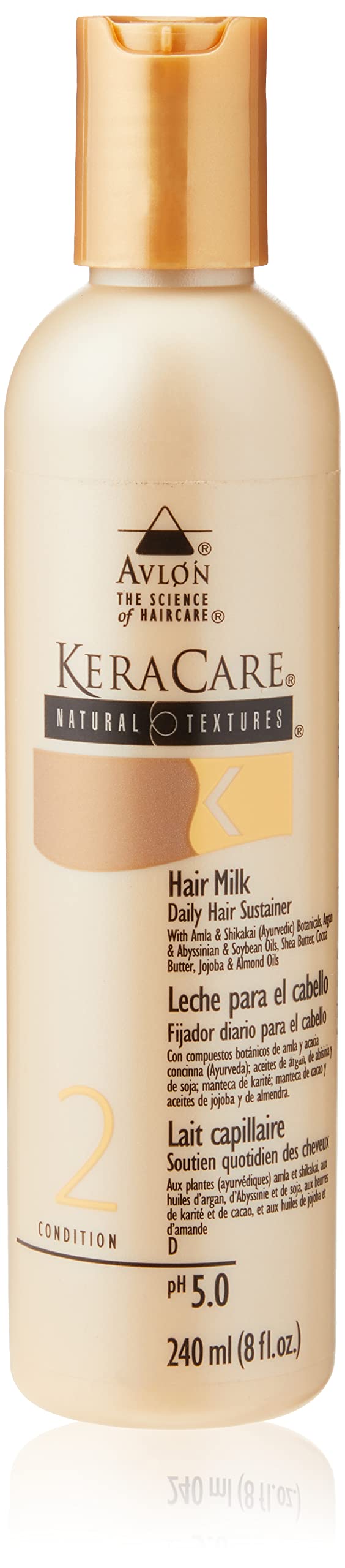 KeraCare Natural Textures Hair Milk 8 oz - With Shea Butter, Cocoa Butter, Jojoba, & Almond Oils - Amla & Shikakai Ayurvedic Botanicals - Nourish & Define Natural Curls