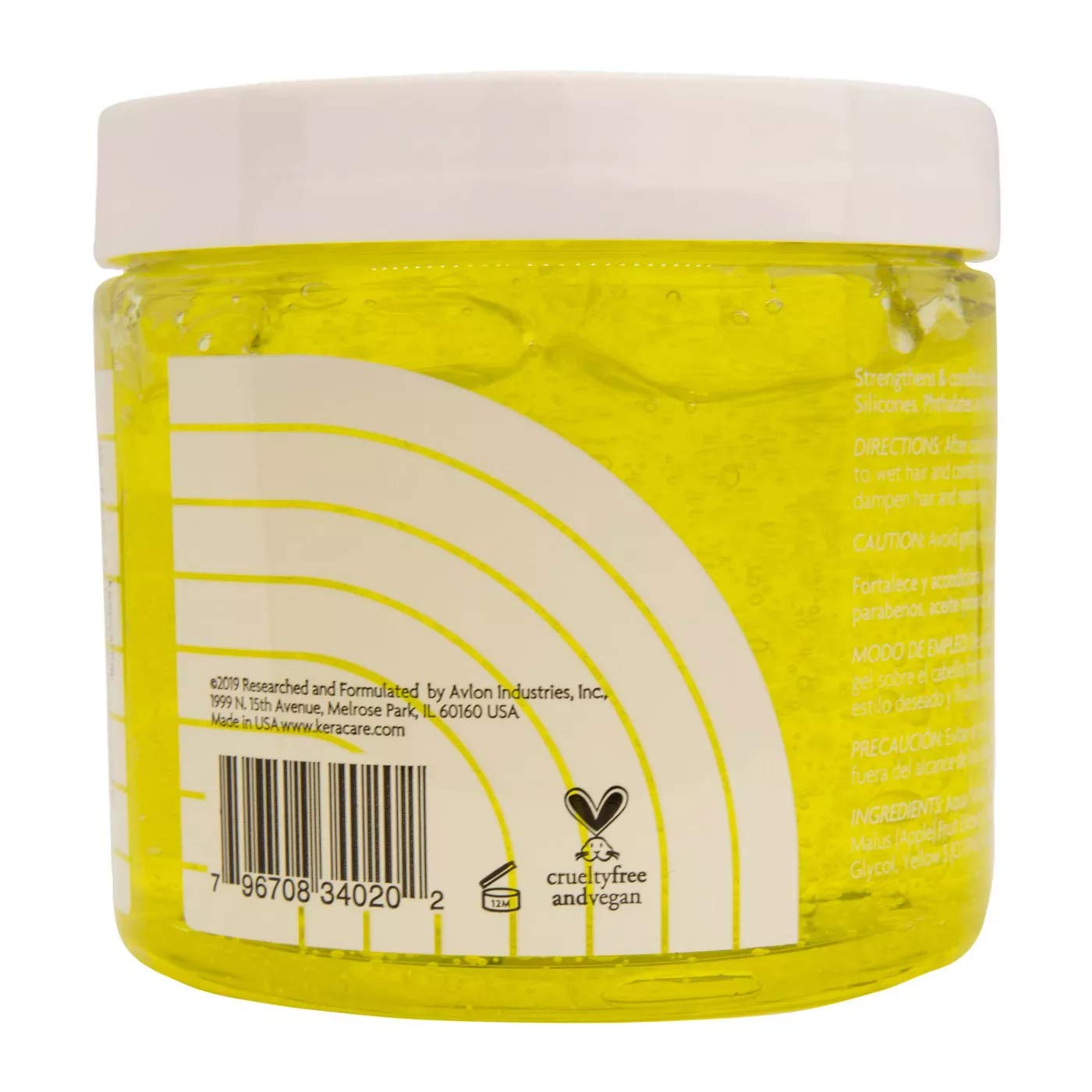 KeraCare GelEssence Strengthening Gel - 16 ounce - with Extra Virgin Olive Oil (EVOO) - Strengthens Hair - Adds Shine - Flake Free - Vegan - Crunch Free