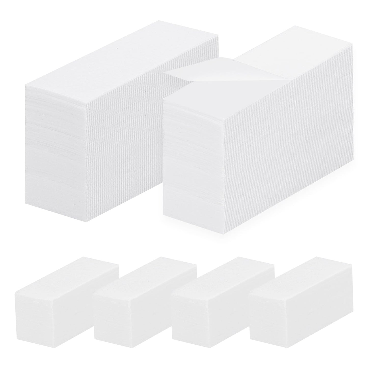 500Pcs Non Woven Wax Strips Soft Waxing Paper Sheets for Body Facial Hair Removal (7.8" x 2.8" and 3.9" x 1.5")