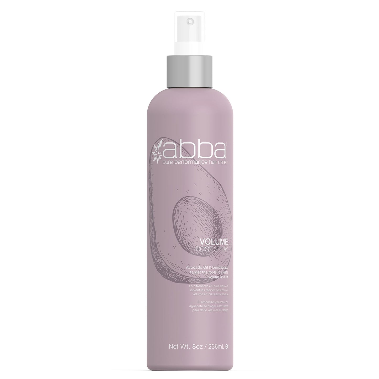 ABBA Volume Root Spray, Avocado Oil & Lemongrass, 8 Fl Oz