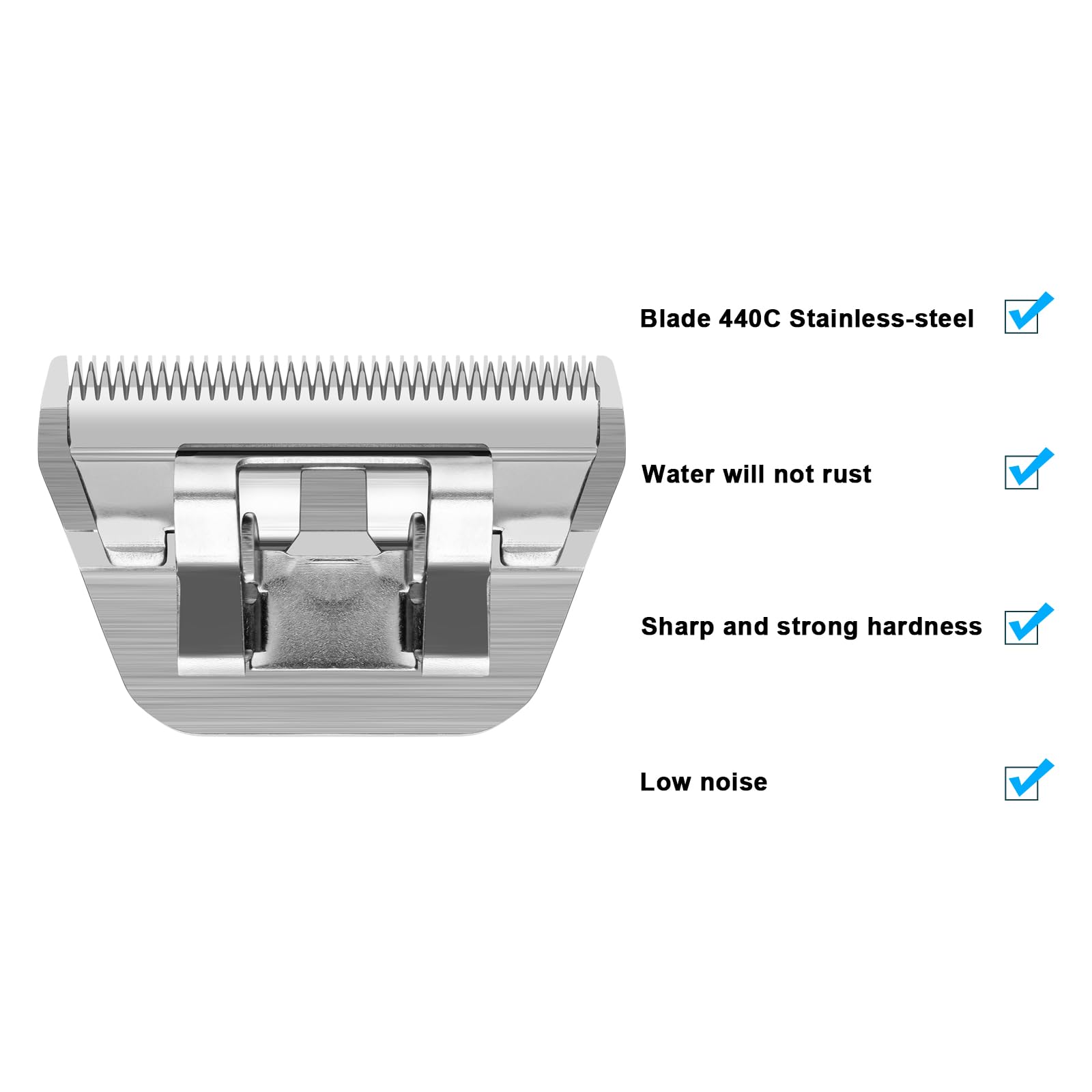Newbulu 30W Dog Grooming Wide Blade,Detachable Pet Dog Grooming Blades,Compatible with Andis,Oster A5,Wahl km10 Clippers.Cutting Length 1/50"(0.5mm)