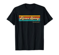 Vintage Sunset Stripes Alcove Spring, Kansas T-Shirt