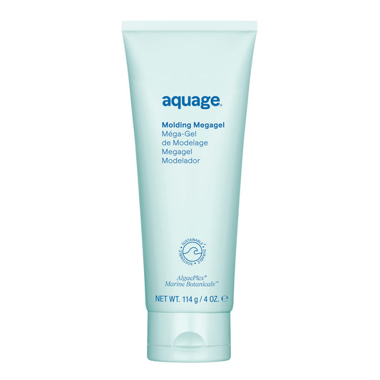 AQUAGE Molding Megagel – 专业定型啫喱，打造湿发造型、立体吹风造型和高光泽效果 – 轻盈、不剥落、防潮，适合所有发质 - 4 盎司