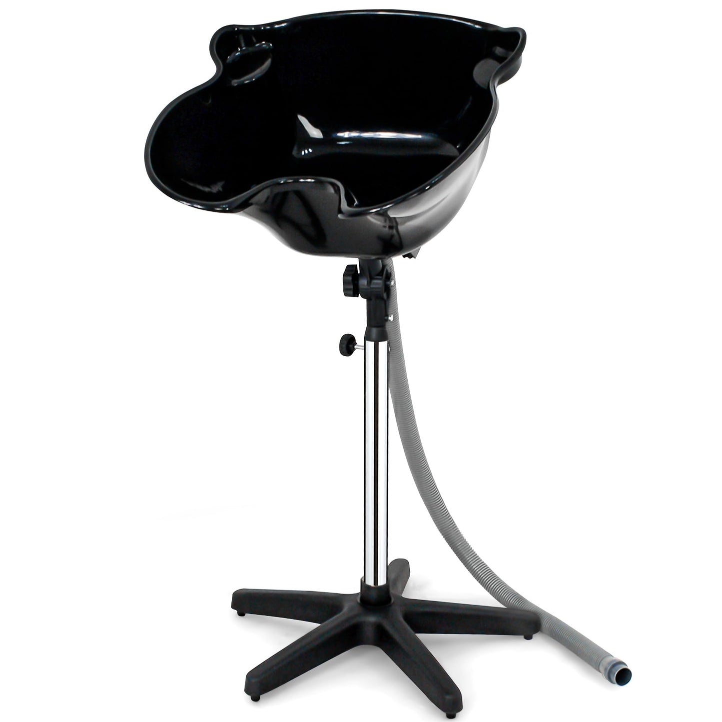 Nova Microdermabrasion Height Adjustable Portable Salon Deep Shampoo Basin Sink Hair Treatment Bowl with Drain Hose Black