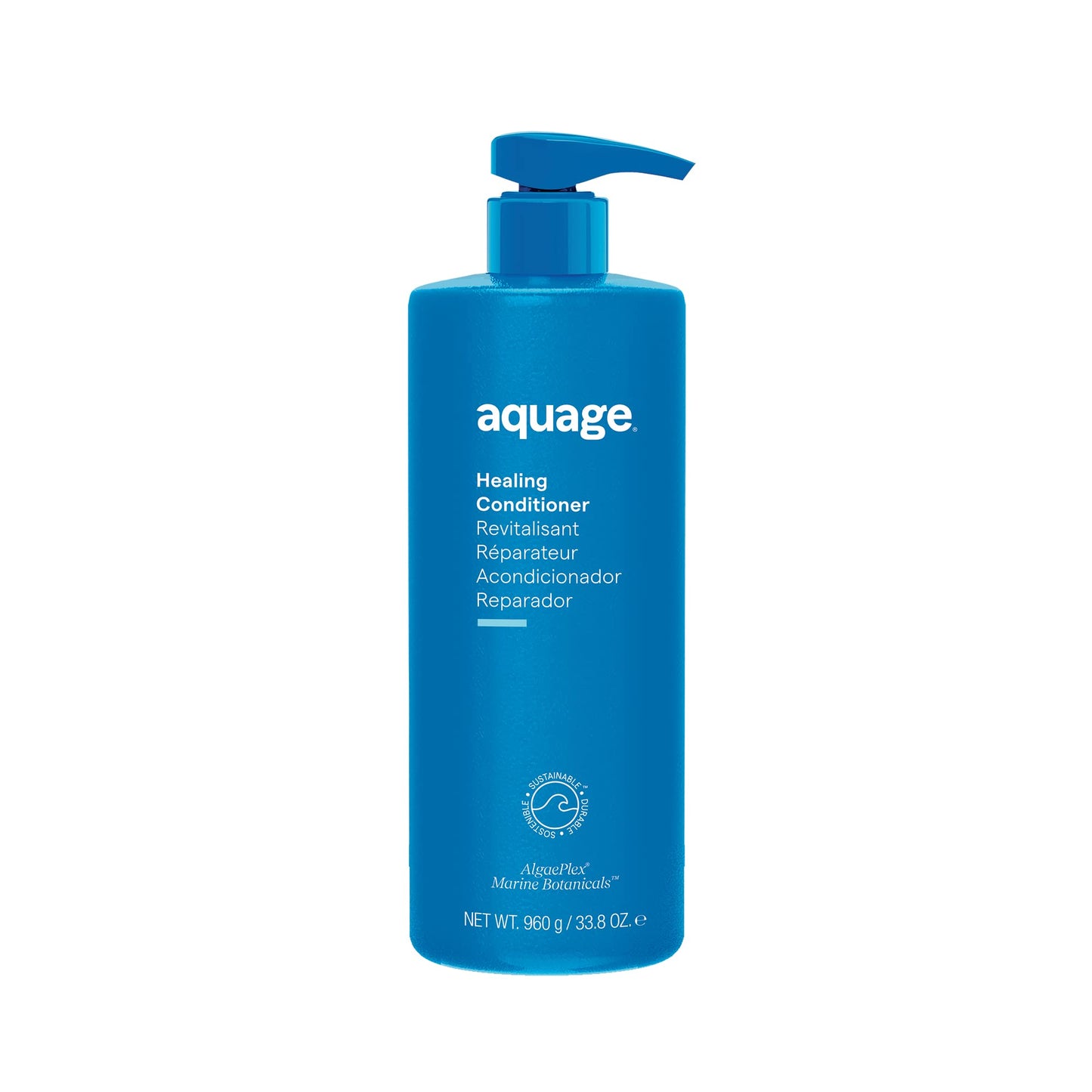 AQUAGE Healing Conditioner, Contains AlgaePlex Marine Botanicals to Moisturize and Repair Dry or Damaged Hair and Build Strength from the Inside Out, 33.8 oz