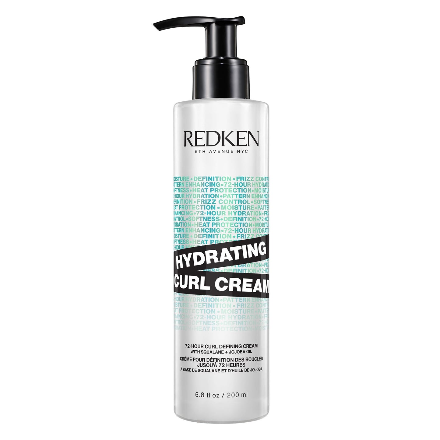 Crème hydratante pour les boucles REDKEN - Définition des boucles pendant 72 heures, protection thermique jusqu'à 232 °C, sans silicone ni parabène