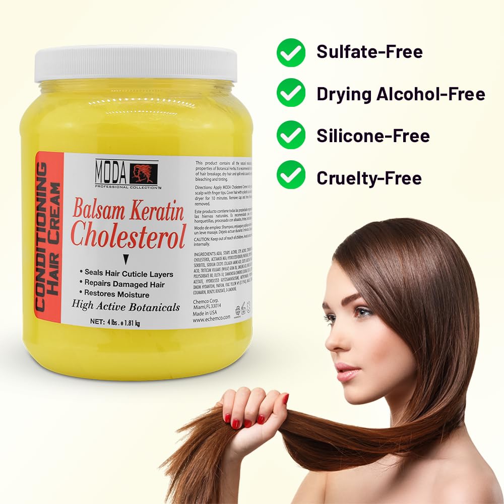 MODA Professional Deep Conditioning Hair Treatment for Salon-Grade Hair Restoration & Hospitality Amenity | 6 Actives. Max Repair. Bulk Value. | Intensive Hair Repair & Restored Vitality, 64 Oz Gallon