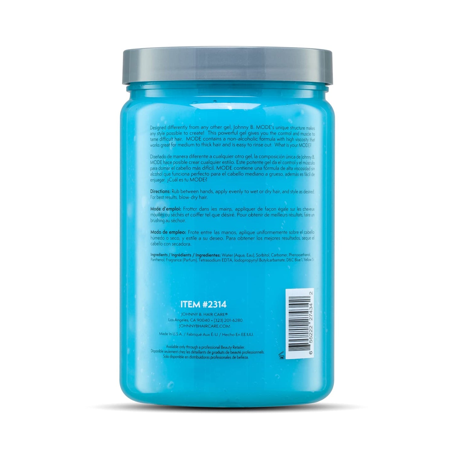 JOHNNY B. Mode 发型凝胶 32 盎司