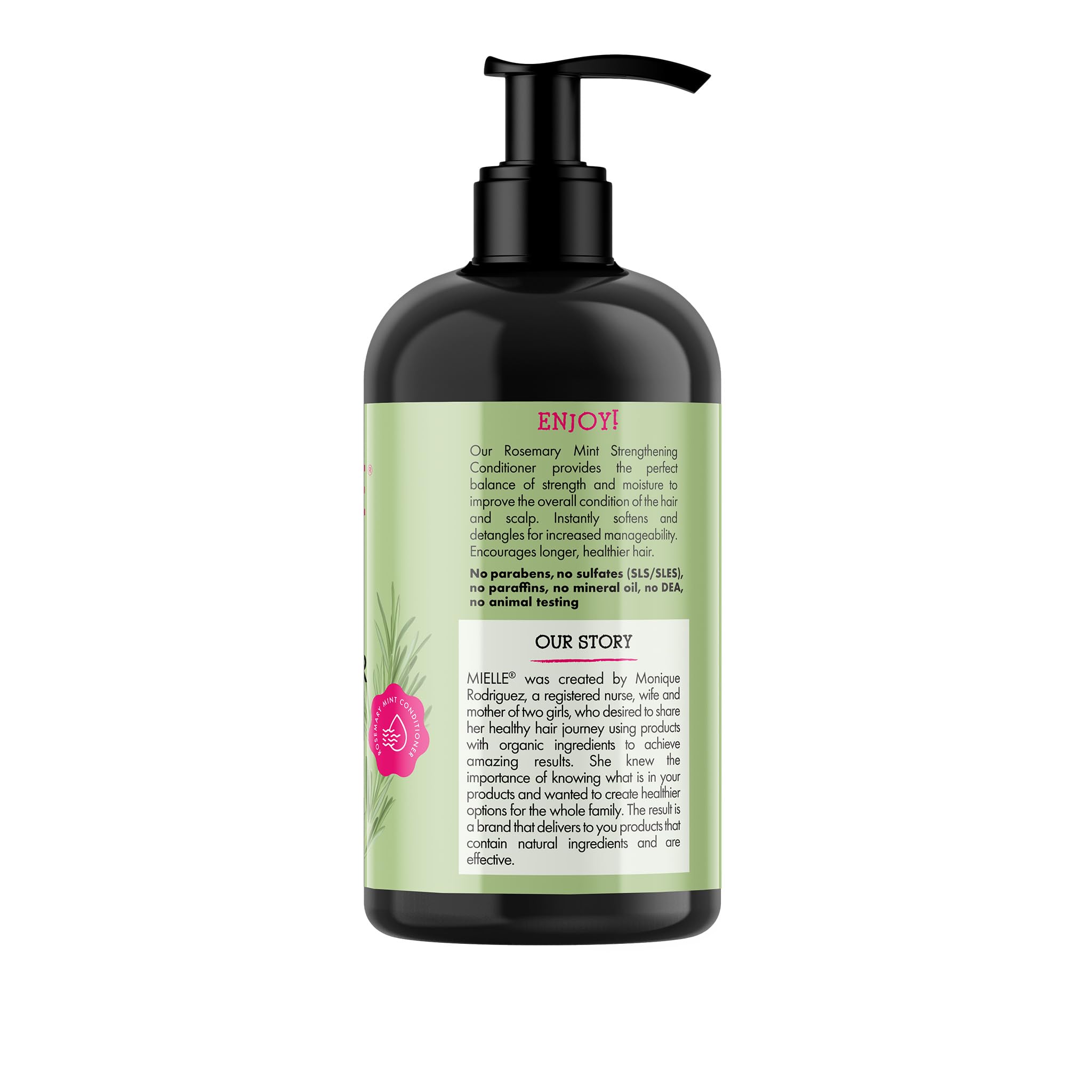 Mielle Organics Rosemary Mint Strengthening Hair Conditioner for Women & Men - Biotin Infused Detangling & Hydrating Conditioner to Increase Manageability & Support Longer, Healthier Strands, 12 oz