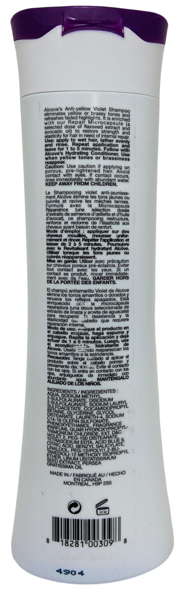 Alcove - Shampooing anti-jaunissement violet 300 ml