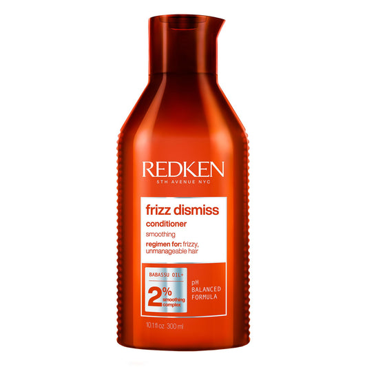Après-shampoing Redken Frizz Dismiss | Après-shampoing sans sulfate pour cheveux crépus | Hydrate et lisse | Cheveux doux et soyeux | Contrôle durable des frisottis | Protection contre l'humidité | Anti-frisottis
