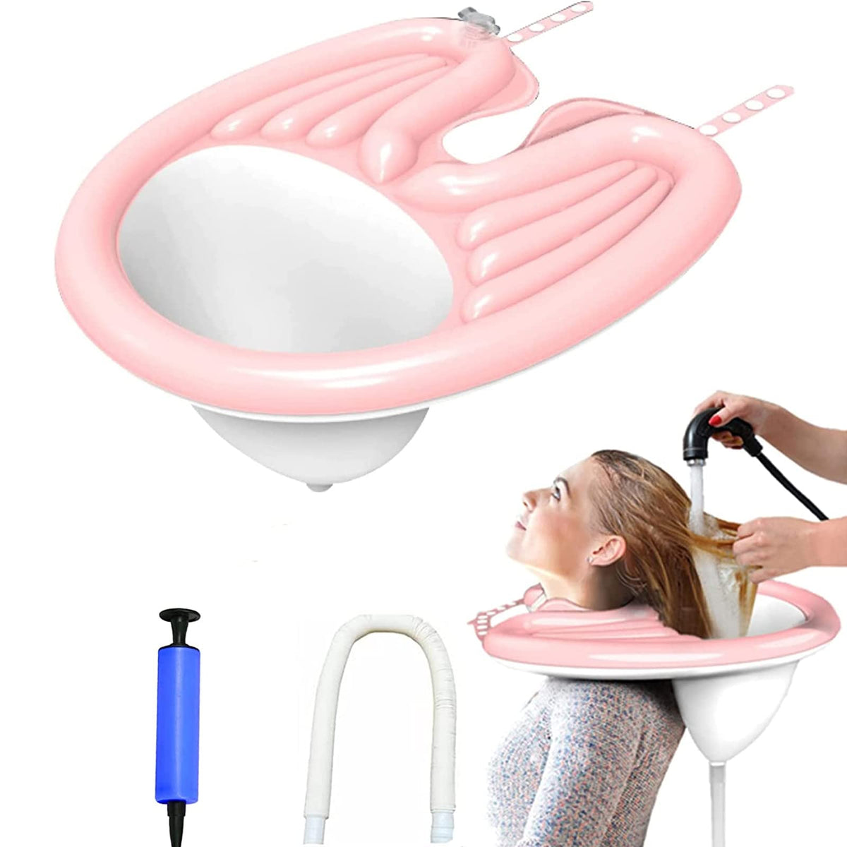 Portable Inflatable Shampoo Basin for Bedside and in Bed for Elderly ...
