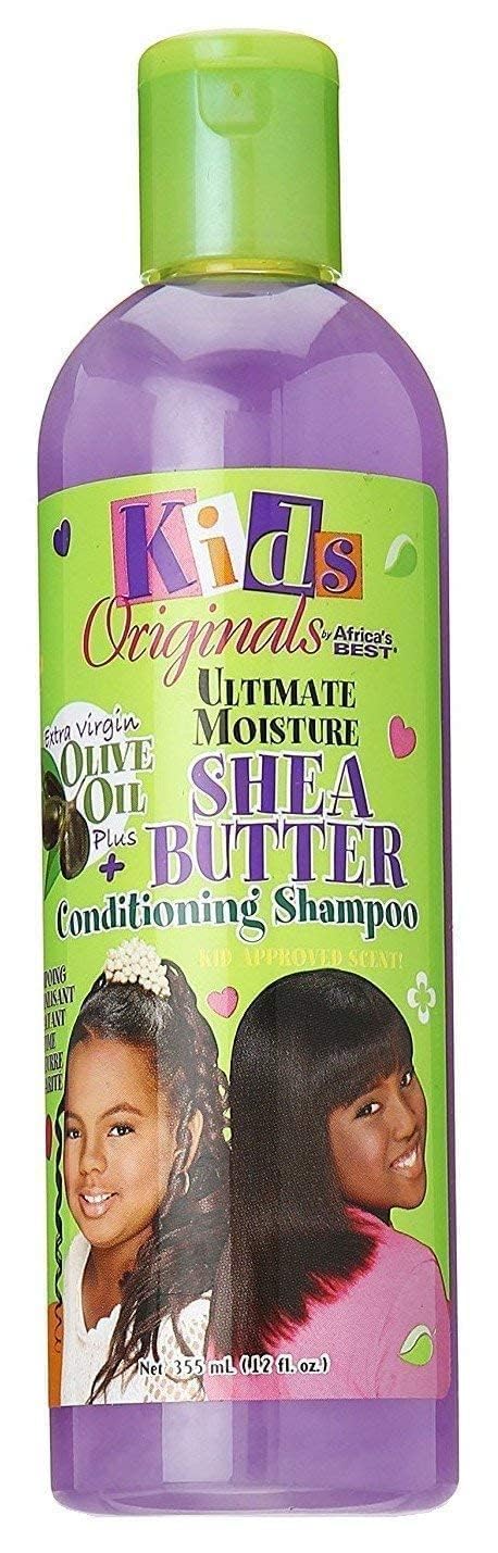 Originals by Africa's Best Kids Ultimate Moisture Shea Butter Shampoo, Healthy Boost of Moisturizers That Soften, Condition and Detangle Hair, Removes Build up, 12oz