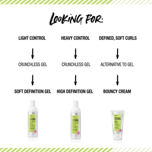 White Smoke ALL ABOUT CURLS High Definition Gel | Crunchless Ultra Hold | Define, Moisturize, De-Frizz | All Curly Hair Types | Vegan & Cruelty Free | Sulfate Free | 15 Fl Oz