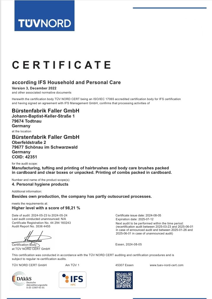 Brosse classique allemande en poils de sanglier depuis 1869 - Soigne les cheveux, améliore la texture et exfolie le cuir chevelu