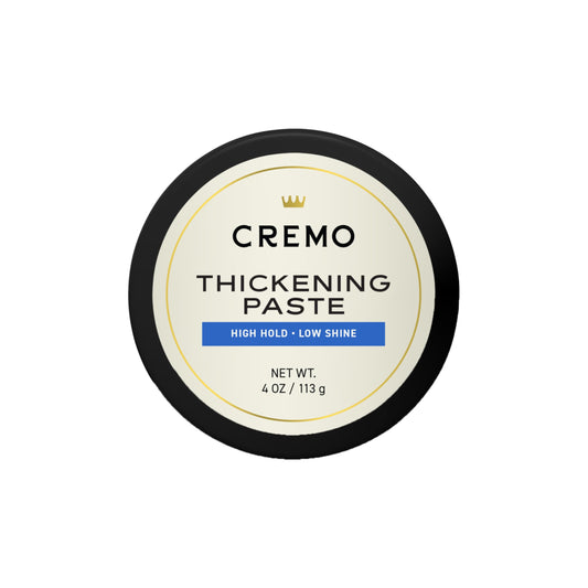 Cremo Mens Hair Paste - Premium Barber Grade Thickening Paste with High Hold and Low Shine, 4 Oz