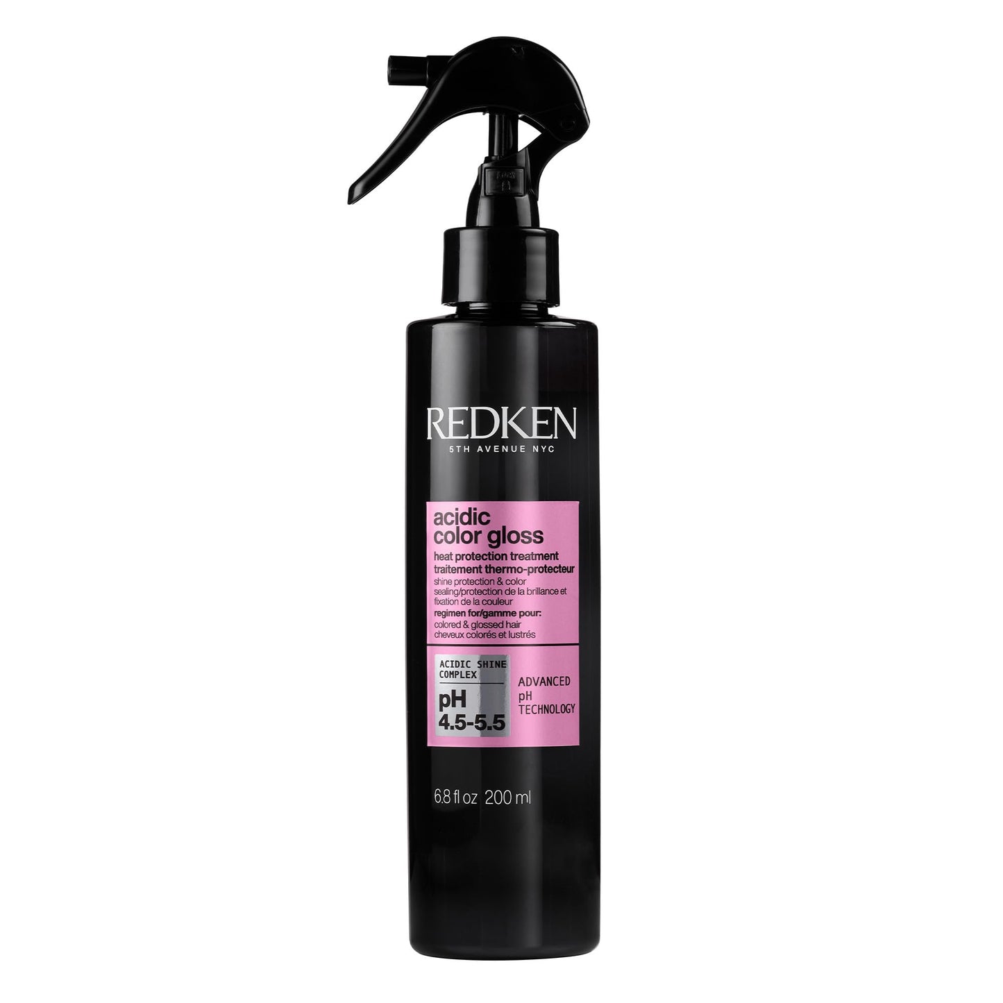 Redken Acidic Color Gloss Heat Protection Leave-In Treatment Spray For Color-Treated Hair | With Heat Protection for Styling and Blow Drying | Conditions and Adds Shine