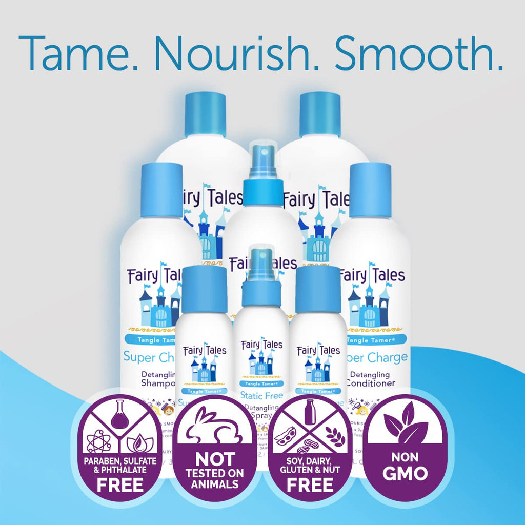 Fairy Tales Tangle Tamer Super Charge - Detangling Conditioner for Kids - Paraben Free, Sulfate Free, Gluten Free, Nut Free - 12 oz