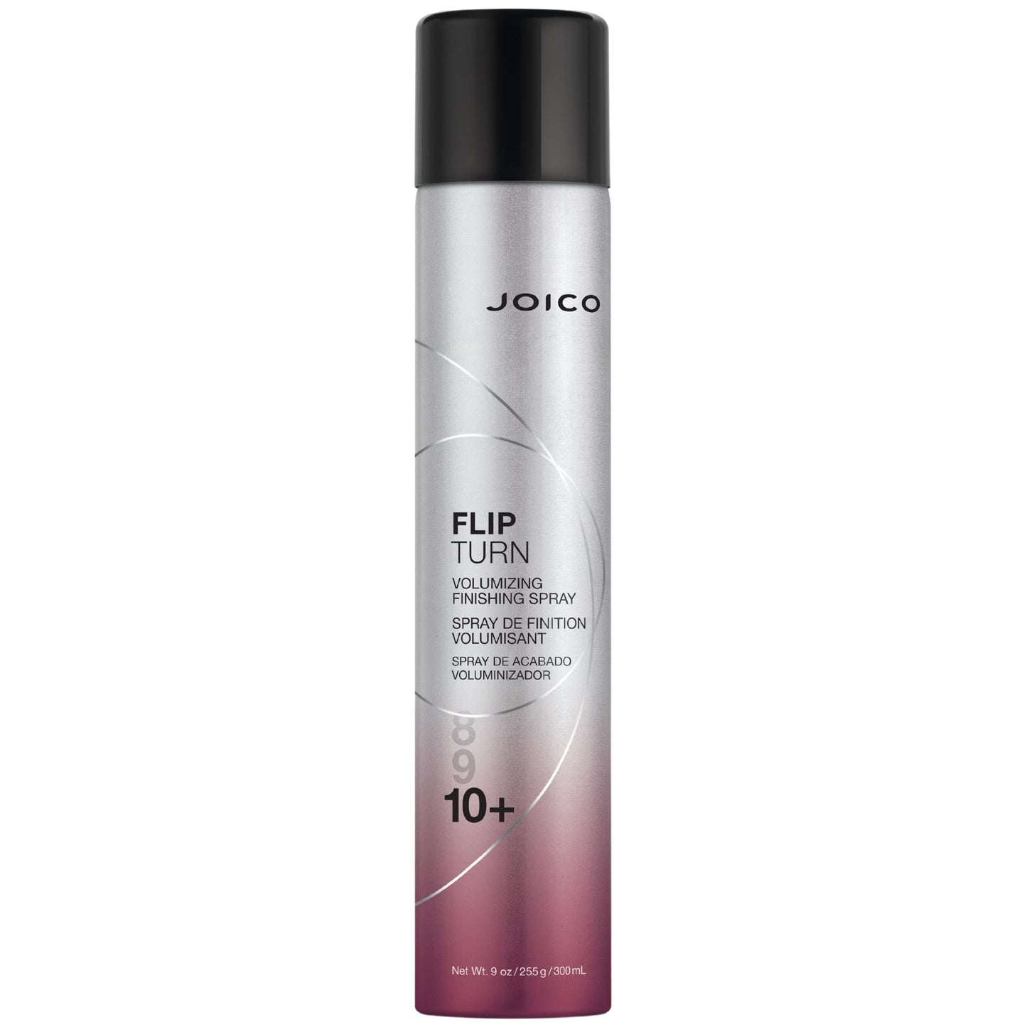 Joico Flip Turn 丰盈定型喷雾 | 适用于大多数发质 | 防潮 | 定型等级 10+ | 防止污染和有害紫外线 | 不含对羟基苯甲酸酯和硫酸盐 | 72 小时定型 | 300 毫升