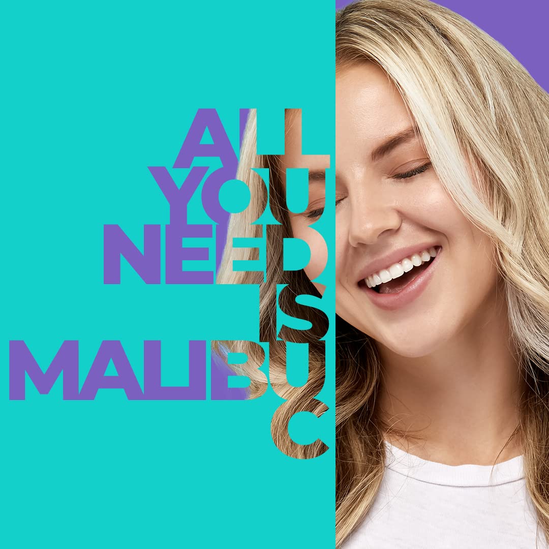 Dark Turquoise Malibu C Blondes Wellness Remedy - Removes Discoloration from Bleached, Highlighted or Natural Blonde Hair + Restores Vibrance and Shine with Vitamin C Complex (1 Packet)
