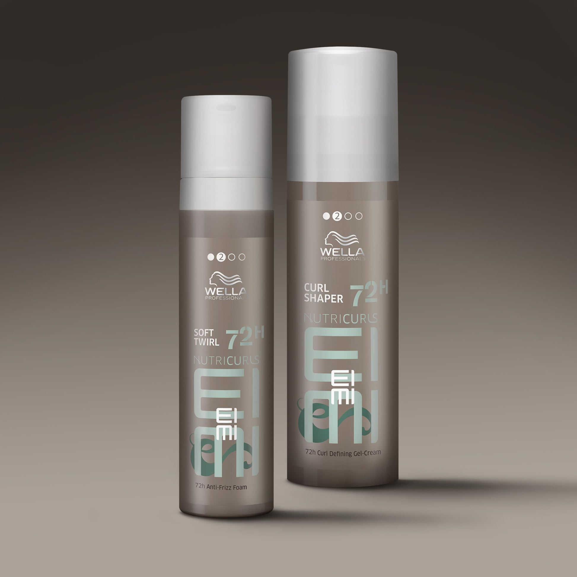 Dark Gray Wella Professionals EIMI Nutricurls Soft Twirl | 72H Anti-Frizz Foam | Add Volume, Light Control & Defines Waves | 6.7 Fl Oz