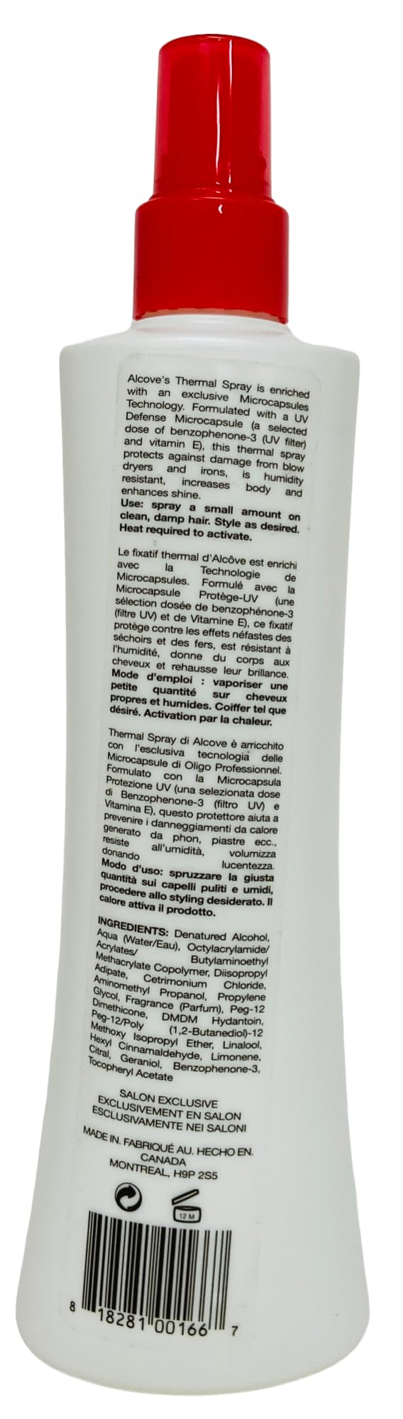 Alcove - 热喷雾 - 防紫外线 10 液体盎司/300 毫升