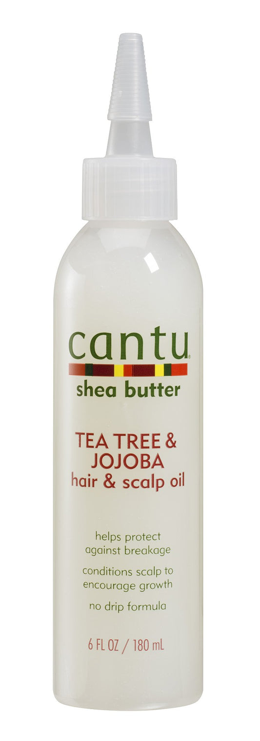 Light Gray Cantu Shea Butter Tea Tree & Jojoba Hair & Scalp Oil, 6 Fluid Ounce