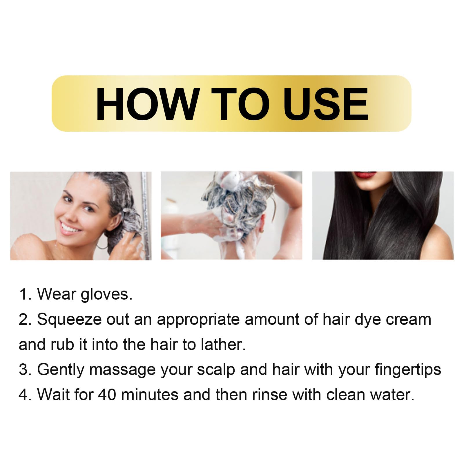 White Smoke 200 ML Natural Plant Bubble Hair Dye, for Grey Hair Color Dye Shampoo.