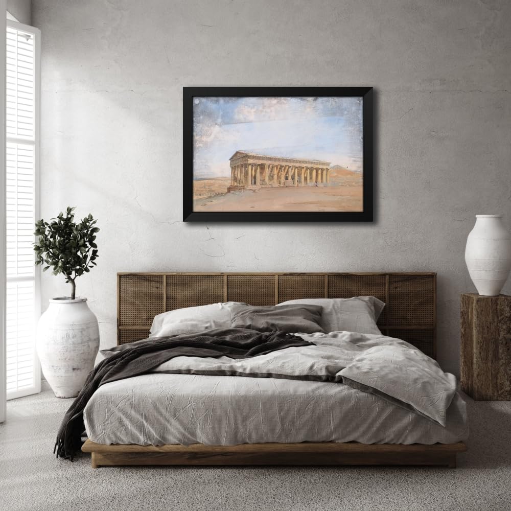 ArtDirect The Temple of Theseus, Athens Custom Framed Art Print Giclee Print or Canvas Options with Various Sizes and Customization by Giovanni Lanza