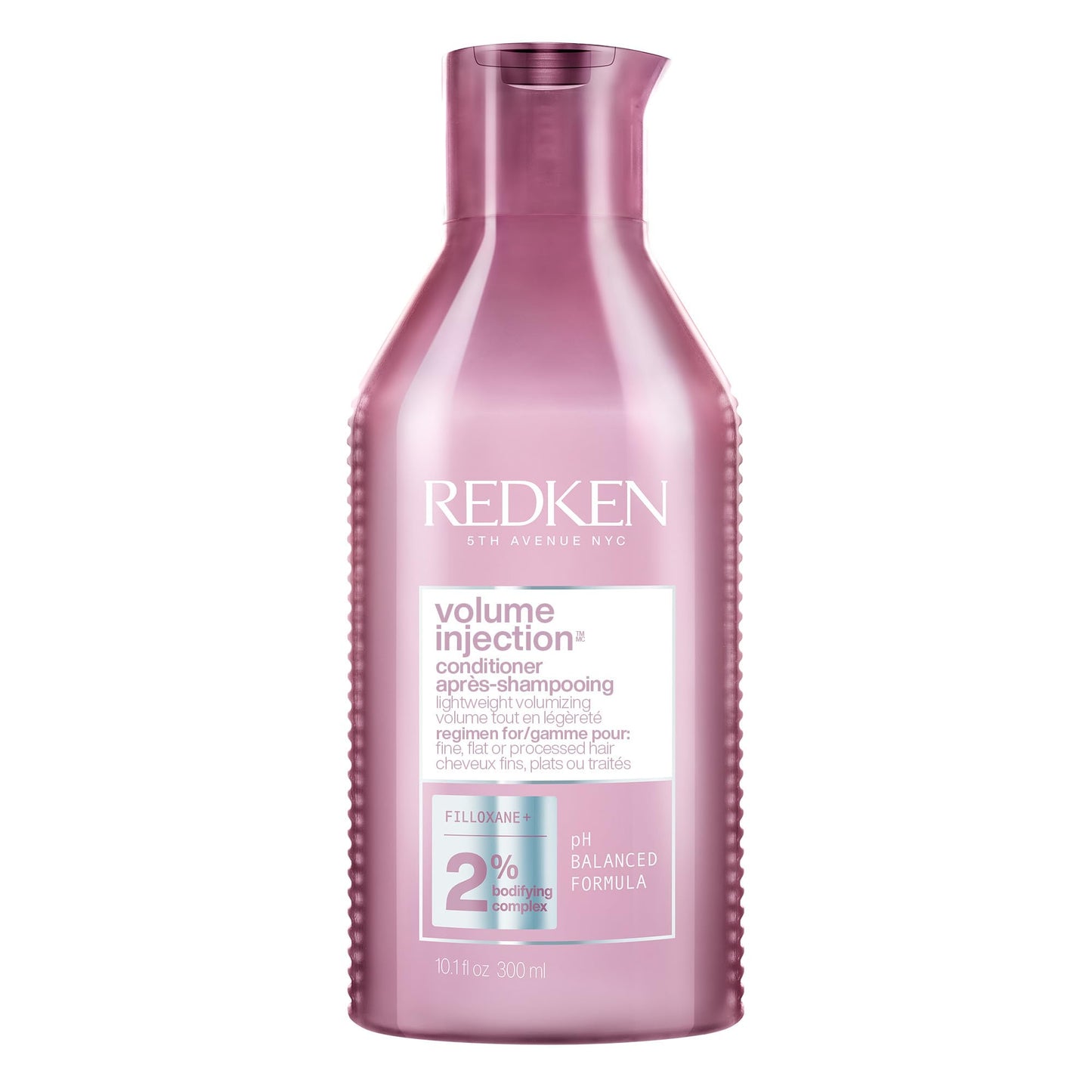 Après-shampoing Redken Volume Injection, après-shampoing léger pour cheveux fins, démêle et ajoute du volume et du corps aux cheveux plats, doux et brillant, sans parabène, 280 ml