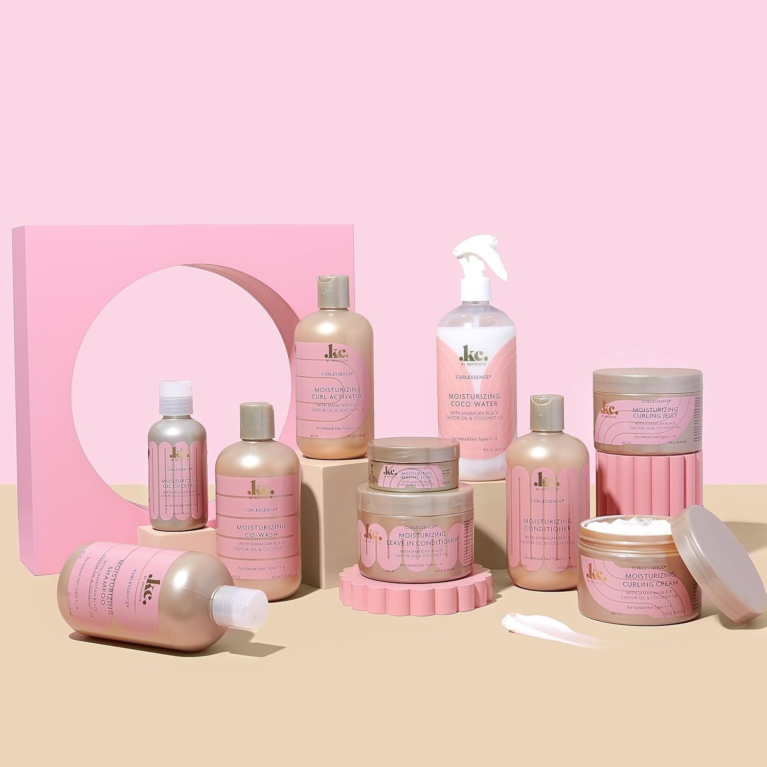KeraCare CurlEssence Coconut Curling Jelly 11.25 oz - With Jamaican Black Castor Oil & Coconut Oil - Lock in Moisture - For Shiny & Defined Curls