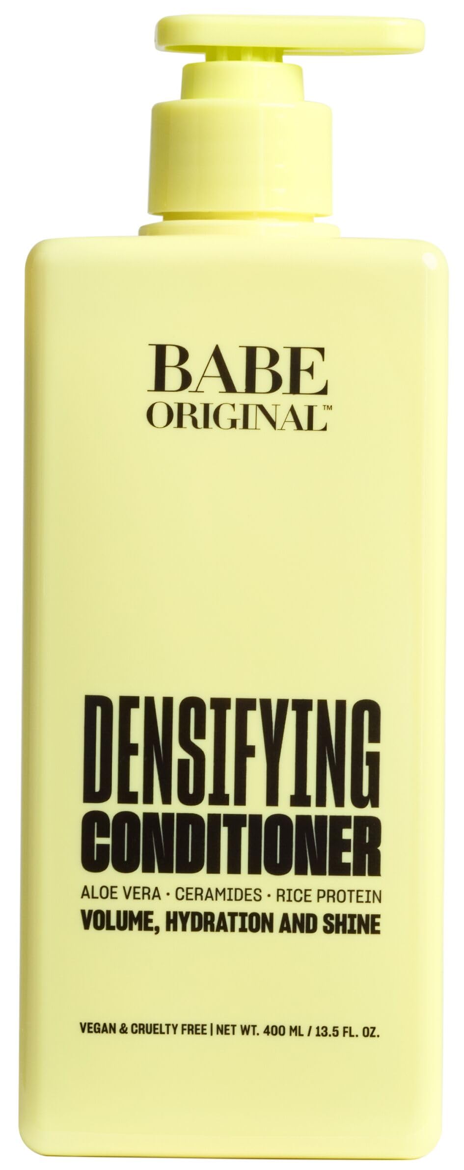 BABE ORIGINAL Locks Densifying Hair Conditioner, Thinning Hair Solution, Promotes Thickness and Prevents Hair Loss, for Fuller, Thicker Hair, Cruelty Free, 13.5 fl oz