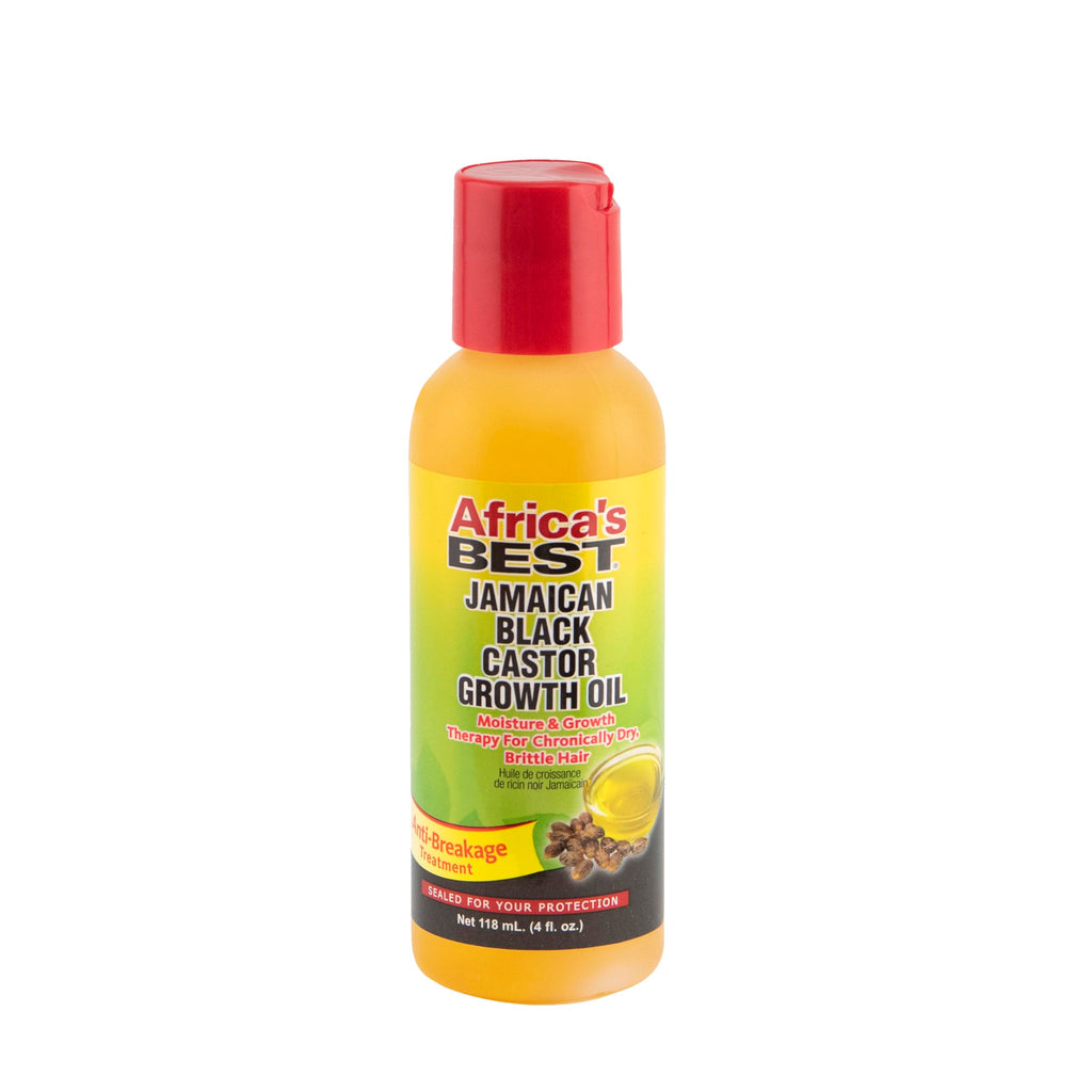Africa's Best - Jamaican Black Castor Growth Oil, High in Vitamin E, Minerals and Proteins, Help Repair Dry Scalp, Split Ends, Thinning hair and Promotes Regrowth, 4oz Bottle, Brown