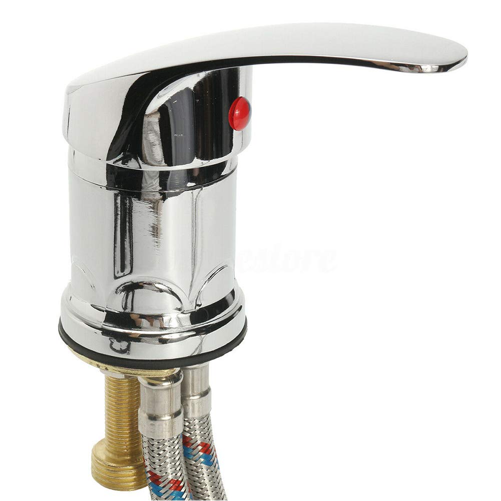 White Smoke Water Faucet Set,Shower Shampoo Bowl Parts Water Faucet Set Home Durable Salon Spa Hot Cold Mixer, Salon Sink FaucetSprayer Hose Set