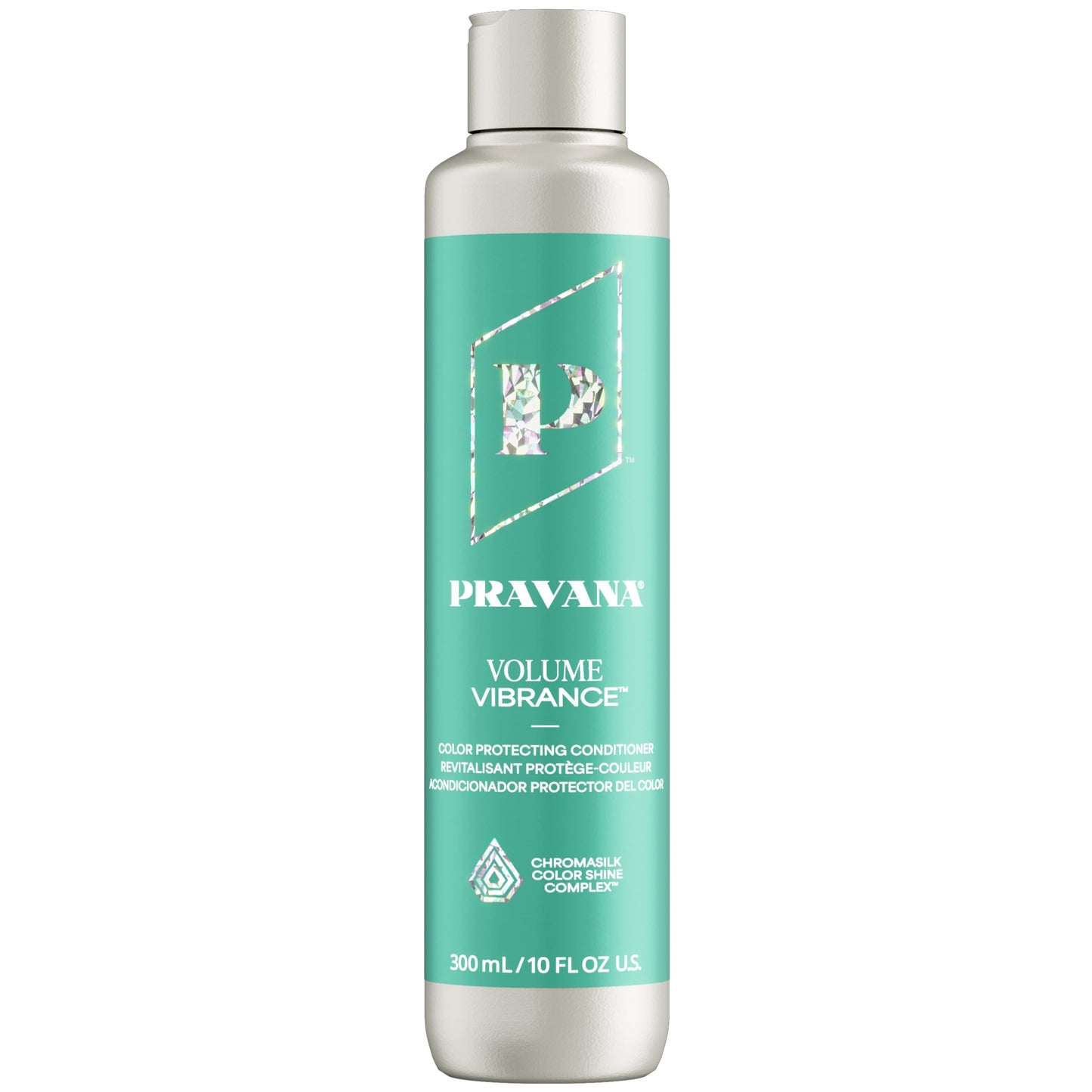 Pravana Volume Vibrance Conditioner | Adds Lightweight Volume, Lift & Fullness | For Fine, Color Treated Hair | Strengthens & Reduces Breakage | Chromasilk Enhances Shine & Protection | 10 Fl Oz