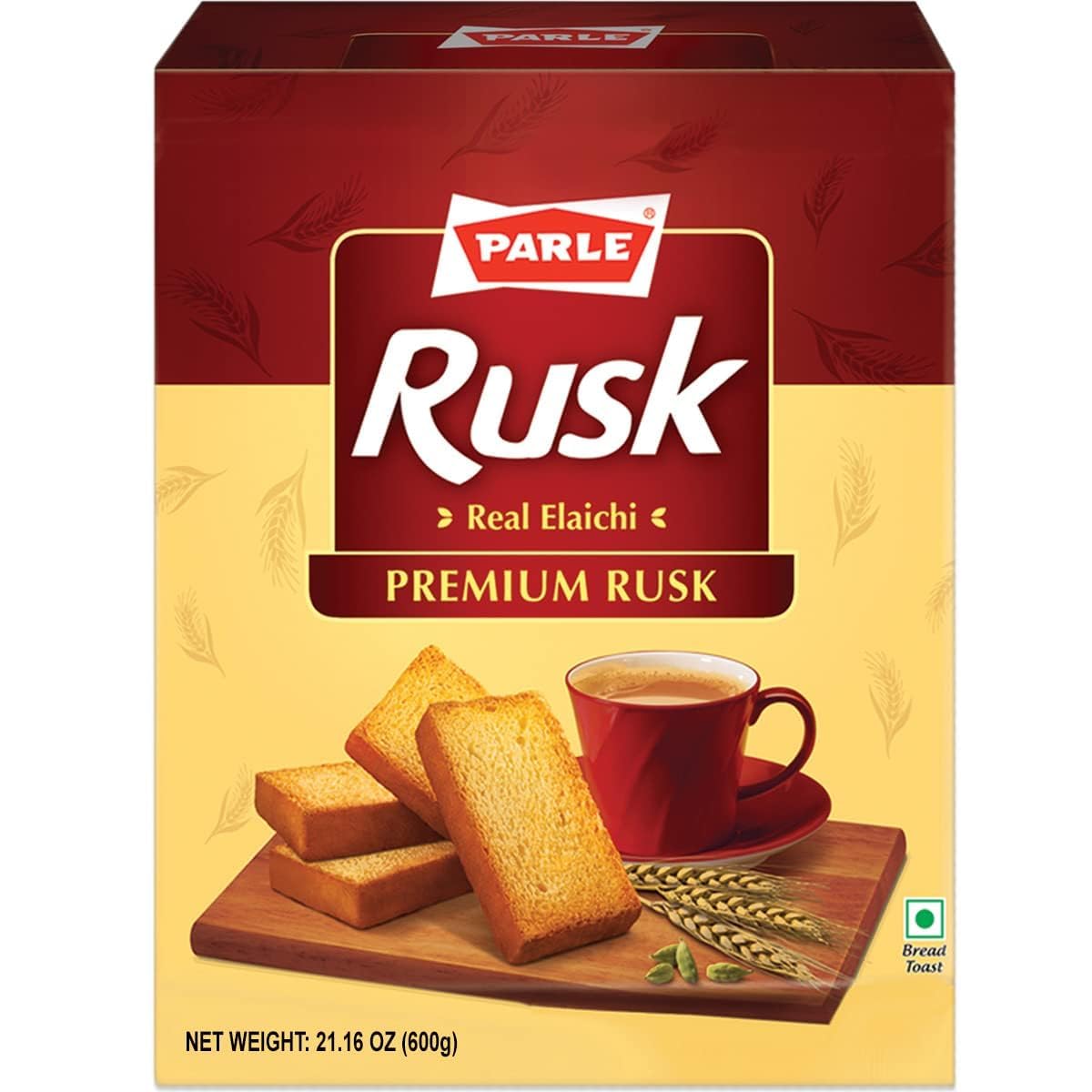 Snack croustillant Parle Cardamom Elaichi Rusk (600 grammes / 21,16 oz)