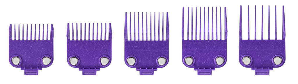 Andis 560997 OG Master Dual Magnet Attachment Clipper Guard Set, 5-Pack, Purple