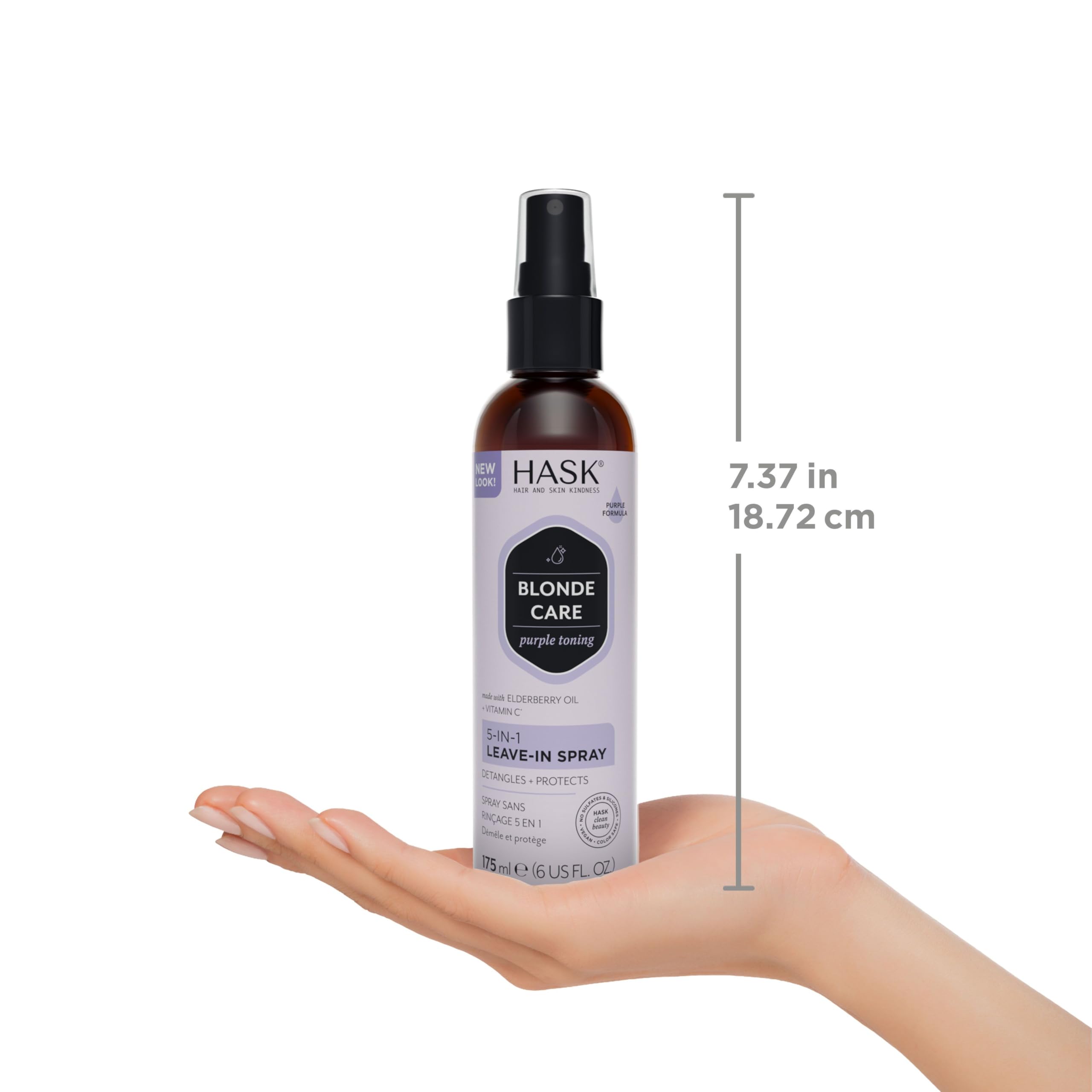 HASK BLONDE CARE 5-IN-1 Leave-In Spray Conditioner 2 Piece Bundle- vegan formula, cruelty free, color safe, gluten-free, sulfate-free, paraben-free