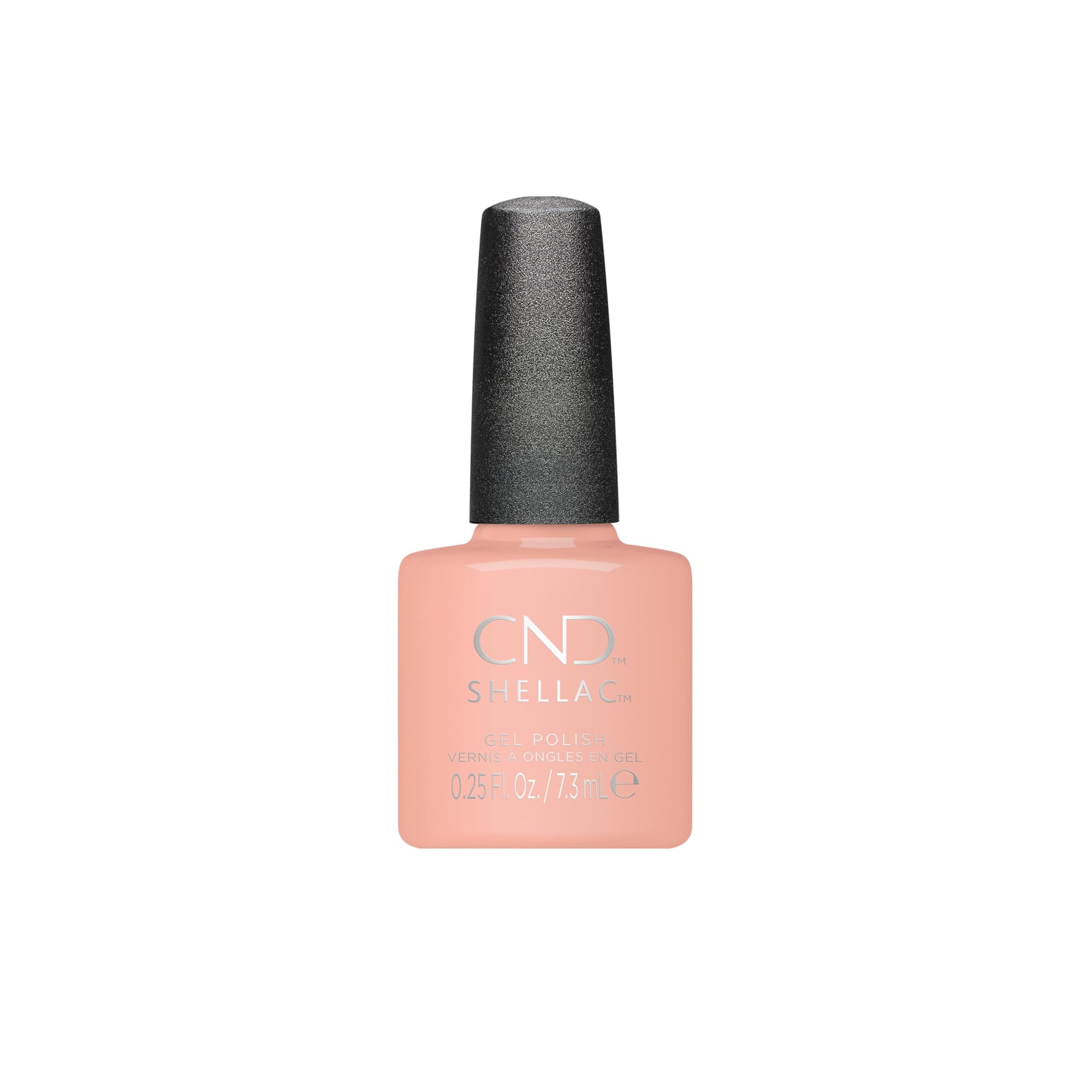 White Smoke CND Shellac Gel Nail Polish, Long-lasting Nail Paint Color with Curve-hugging Brush, 004 Bare Chemise, 0.25 fl oz
