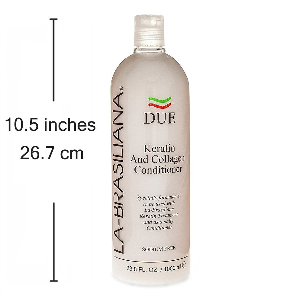 La-Brasiliana Due Keratin and Collagen Conditioner, 33.8 fl.oz.