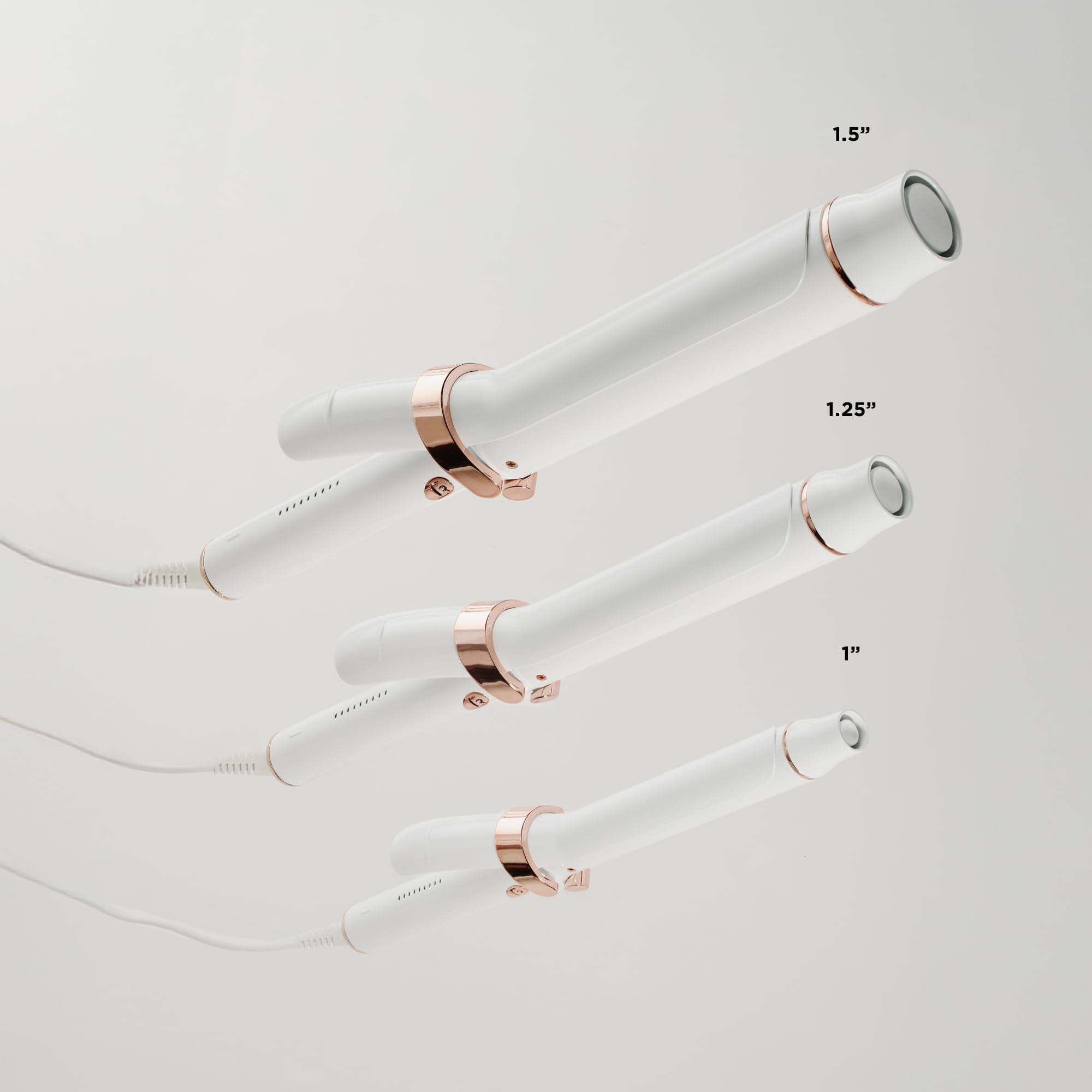 T3 SinglePass Curl X Extra-Long Barrel 1", 1.25", 1.5" Curling Iron with 9 Heat Settings and Ceramic Barrel for Fast Styling and Lasting Results on All Hair Types