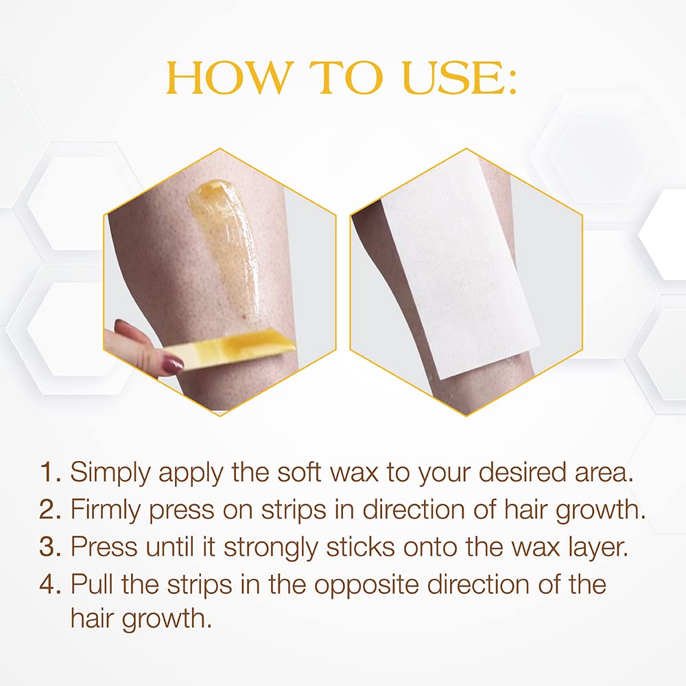 GiGi 无纺布脱毛蜡纸 - 大号脱毛蜡纸，适用于手臂、腿部、胸部和比基尼线，100 条