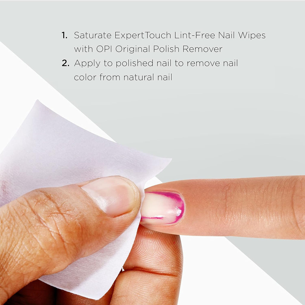 OPI Acetone-Free Nail Polish Remover Gentle on Enhancements & Acrylics Enriched with Aloe Vera 3.7 fl oz
