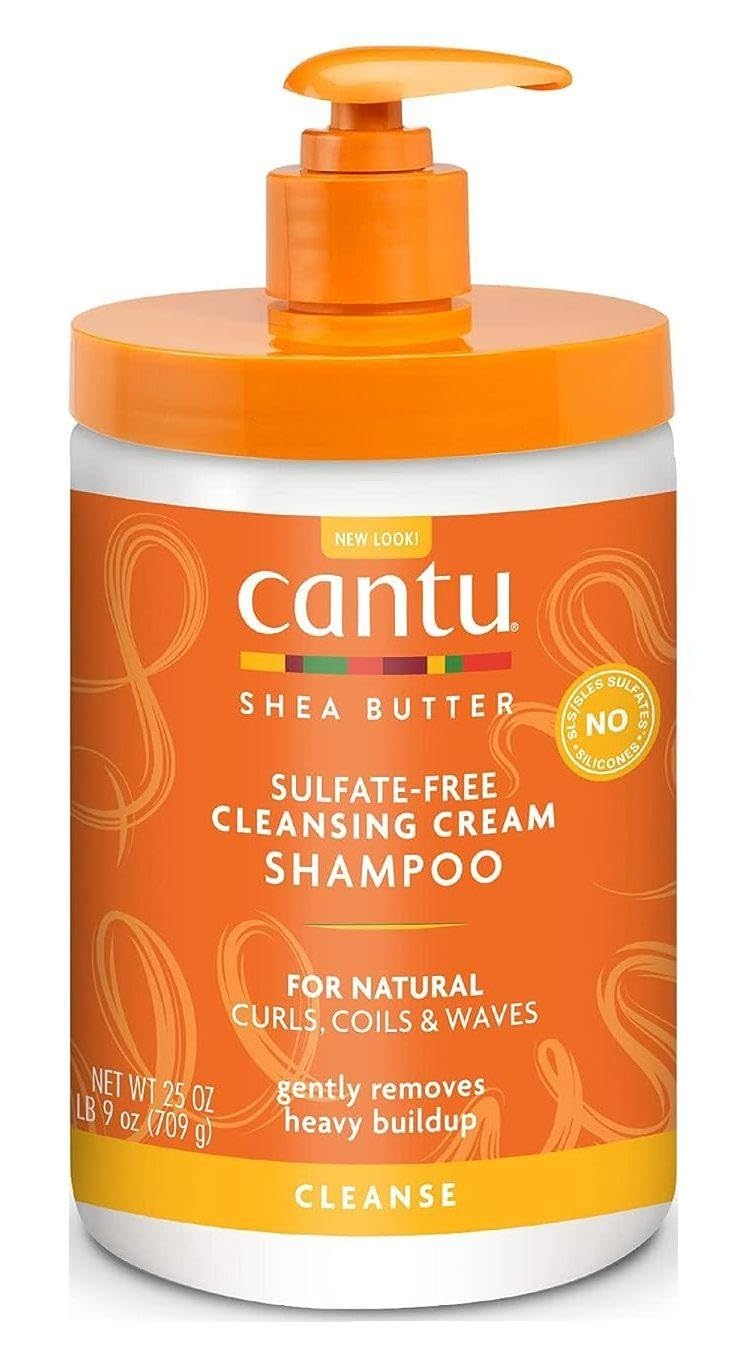 Cantu Shea Butter Shampoo Cleansing Cream 25 Ounce Pump (Pack of 2)