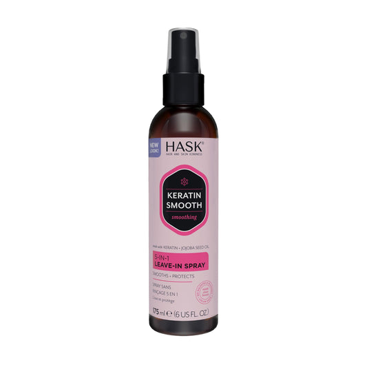 HASK Keratin 5-in-1 Leave In Conditioner Spray for all hair types, color safe, gluten free, sulfate free, paraben free